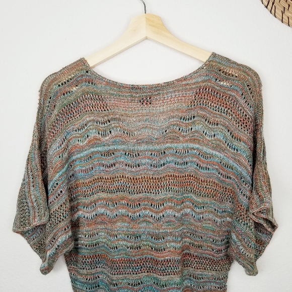 August Silk Batwing Multi Color Knit Sweater - Picture 5 of 10